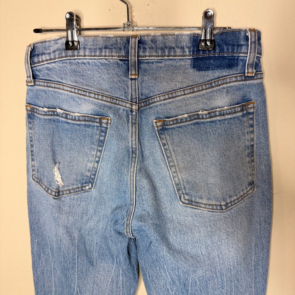 Abercrombie & Fitch The Boyfriend Jeans Womens 27/4 Short Light Wash Distressed - Picture 5 of 11